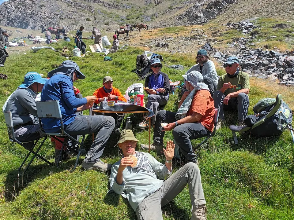 Travelers in the mountains of Afghanistan
